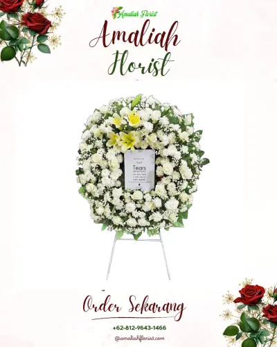 Krans Bunga Duka Cita pekapuran raya